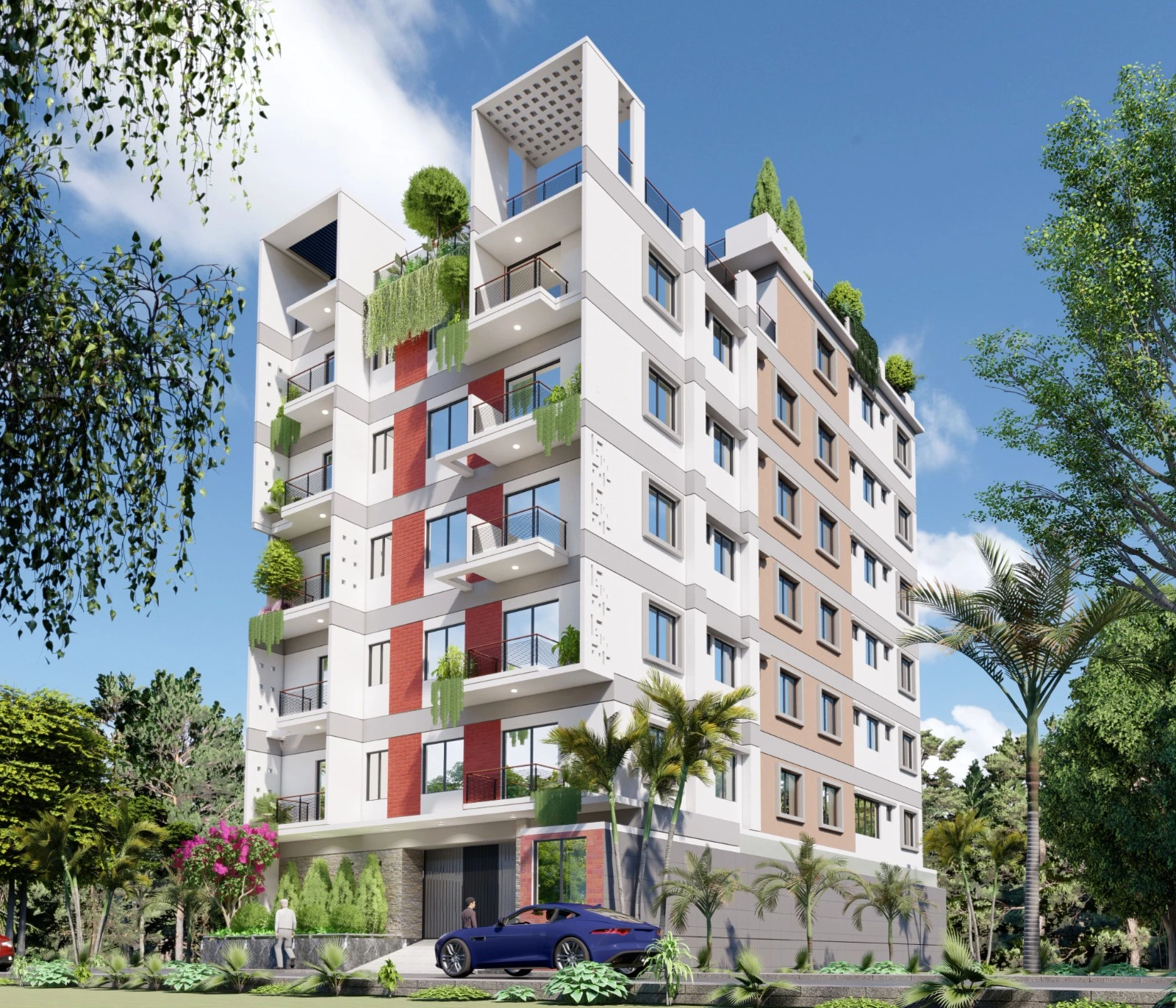 Seven (G+6) Storied Building at Pollobi Sorok